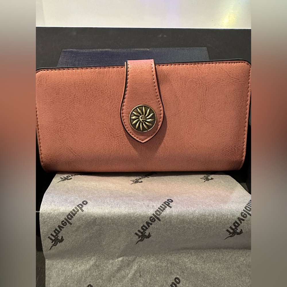 Travelambo Women's pink leather Wallet - Picture 5 of 6